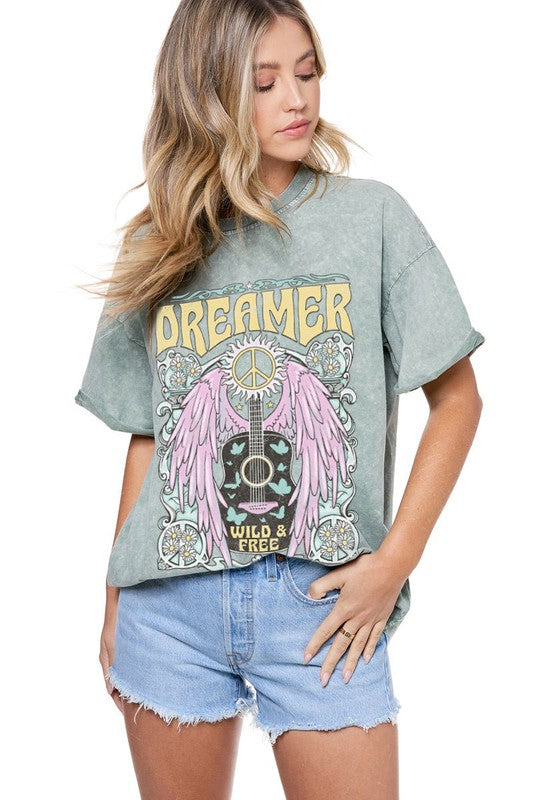 DREAMER WILD & FREE GRAPHIC TEE
