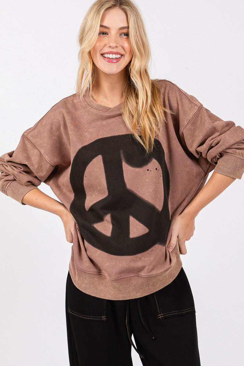 PEACE SIGN SWEATSHIRT