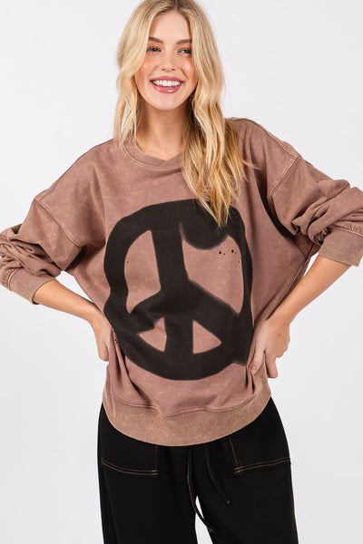 PEACE SIGN SWEATSHIRT