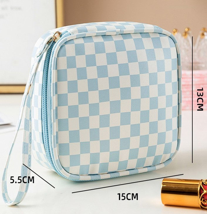 CHECKER MAKEUP BAG