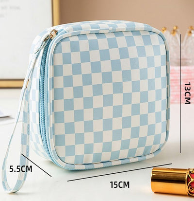 CHECKER MAKEUP BAG