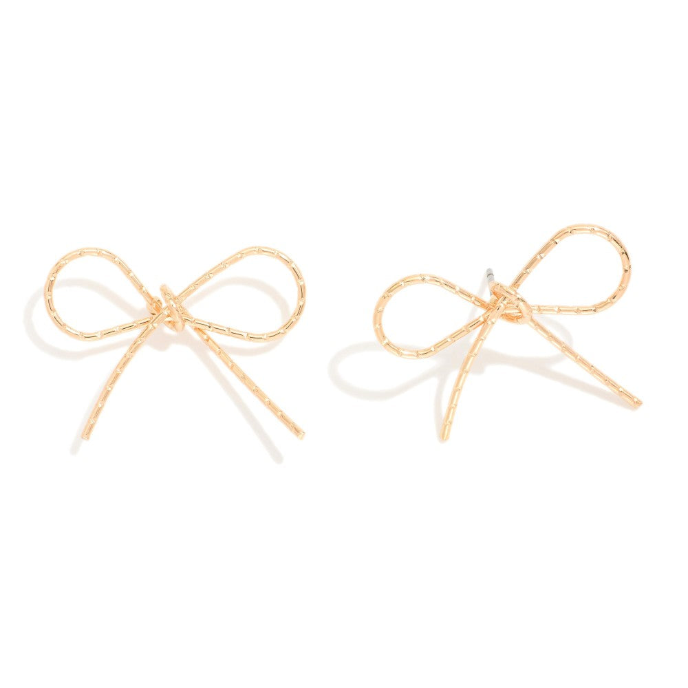 METAL BOW EARRING
