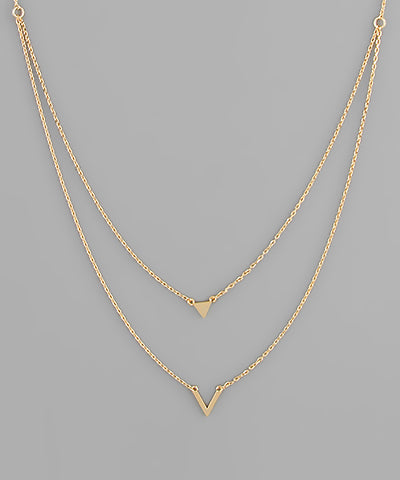 LAYERED TRIANGLE NECKLACE
